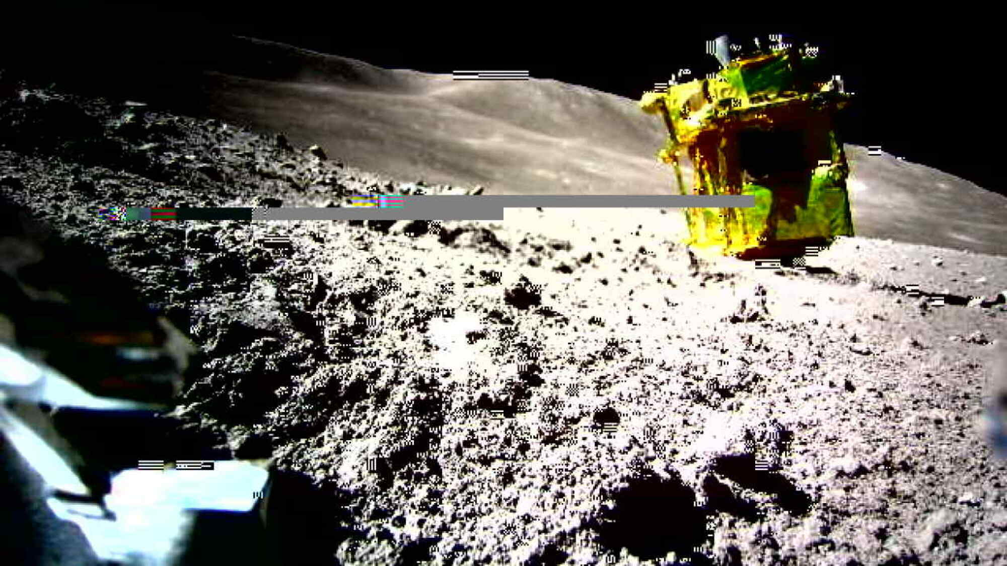 Japan's robotic probe SLIM landed upside down on the moon in January 2024.