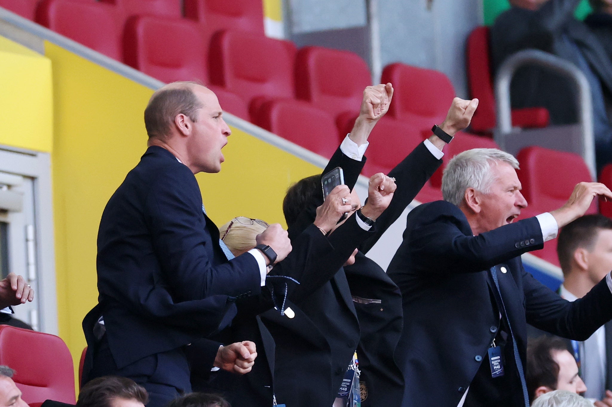 The Prince of Wales supports the England team