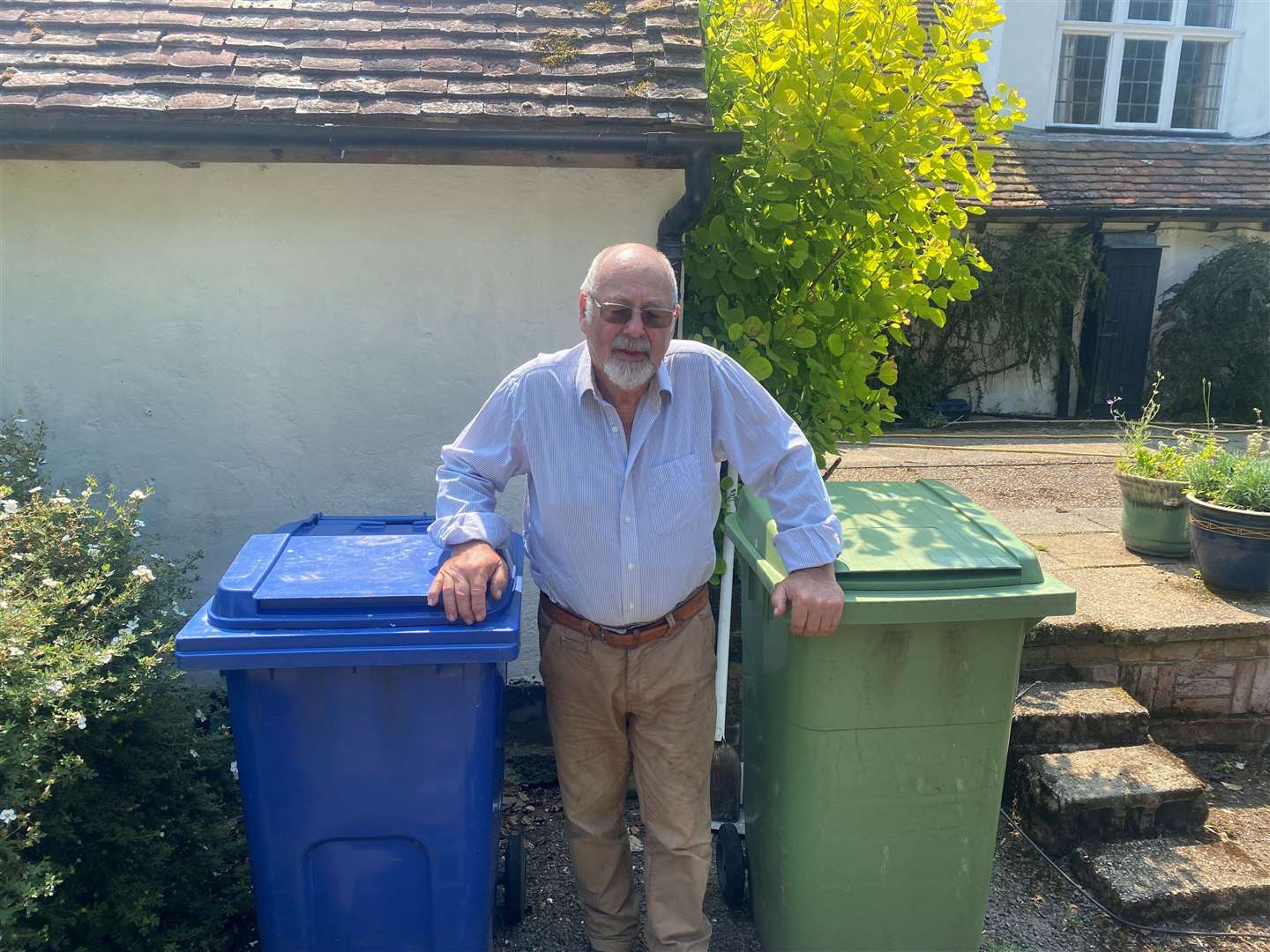 Rene Pollak, from Throwley in Faversham, went more than three months without collecting his bins